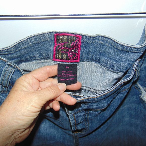 Torrid Jeans Women's Plus Size 24 Blue Distressed Ripped Straight Denim Pants - Picture 5 of 10